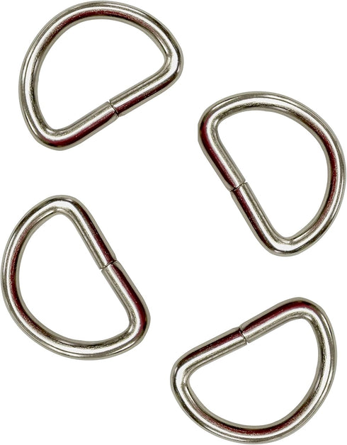 TSJ-STORE 50 CT Heavy Duty Metal D-Rings 3/4 Inch Non Welded D Rings for Sewing, Belts, Dog Leash & Keychains...