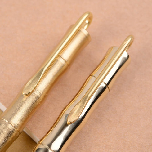 Bamboo Joint Brass Pen Portable Delicate Signature Pen Ballpoint Pen with Clip......
