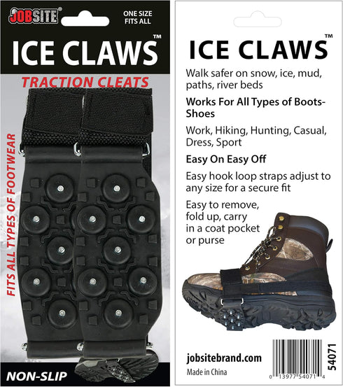 Job SITE Jobsite Ice Claws Snow & Ice Traction Cleats...