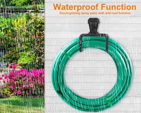 Metal Garden Hose Holder - Heavy Duty Hose Hanger Wall Mounted Water Hose Holder for Outside Yard, Sturdy Hose Reel Hose Hooks for Water Hose...