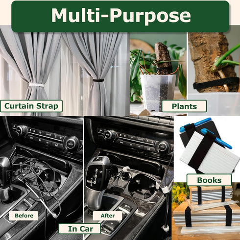 ECOHomes 3/4 Inch x 75 FT Cable Ties Wrap, Double Sided Hook And Loop Straps Roll Tape, Self Gripping Strips for Cable & Cord Management Home & Of...
