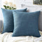 OTOSTAR Linen Throw Pillow Covers Set of 2 Decorative Square Pillowcases Cushion Covers 22x22 Inch for Home Decor Sofa Bedroom Car 55 x 55 CM Blue...