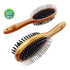 Double Sided Dog Brush - for Long or Short Haired Dogs and Cats Natural Bamboo Eco Friendly Pet Grooming Dual Sided Pin and Bristles for Desheddin...