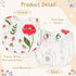 7Pcs Baby Muslin Bibs Baby Burp Cloths Absorbent Cotton Infant Bib Adjustable Resin Button Bibs Flower Pattern Infant Bibs Drooling Feeding Eating...