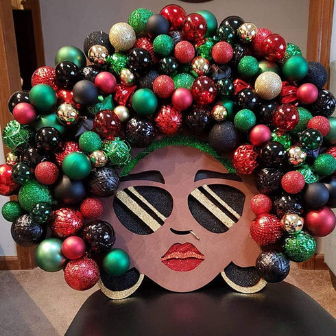 Head Silhouette Wooden Cutout Craft Template for Wreath Afro Africa Women Girl Queen Mother Black Head DIY Gifts Mother's Day from Daughter Son fo...