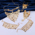 Sanfenly Belly Dance Jewelry Set for Women Cosplay Gold/Silver Coins Veil Triangle Bracelets with Ring and Coin Anklet Halloween Carnival Dance Pl...