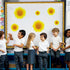 Capoda 12 Pcs Magnetic Sunflower Borders Sunflower Classroom Decorations 11.8 x 2 Inch Sunflower Bulletin Board Borders Magnet Sunflower Garland B...