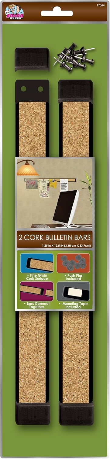 Plstc Frm Cork Blltn Bars-2Pk...