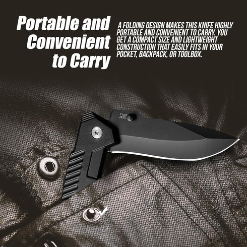 Pocket Folding Knife set with Hunting Stainless Steel Clip Point Lock Blade Knives and Lightweight Lockback Multi-Tool for Camping, Outdoor, Hunti...