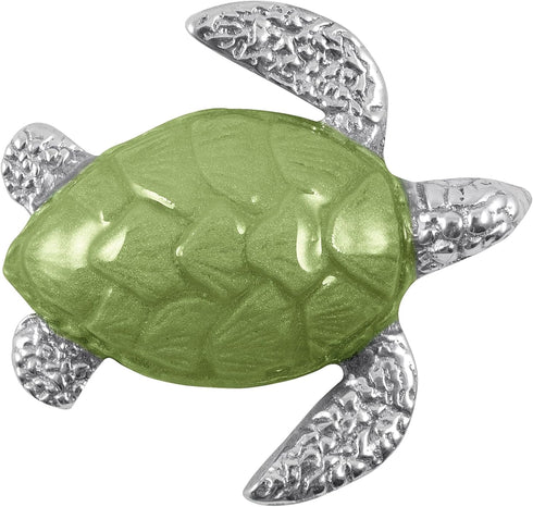 MARIPOSA Green SEA Turtle Napkin Weight | Green | Brillante | Gifts | Napkin Weights | Recycled SANDCAST Aluminum | Handmade in Mexico...