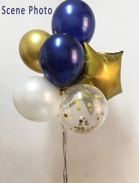 Birthday Decorations Royal blue Gold – Glabby Happy birthday Balloon Foil Banner for Boys Men Bday Party Decor Supplies (Navy Blue)...