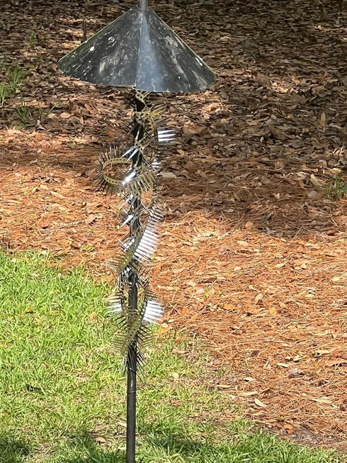 Comastbo40“ Raccoon Squirrel Spikes Deterrent for bird feeder pole,Tree baffle for Squirrel Raccoon Cat Deer,Good for Wall Barns Fence Roof with S...