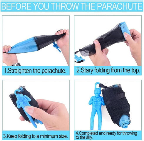 Parachute Tangle-Free Throwing Parachute Outdoor Flying,No Assembly Required Stocking Stuffers Party Favors,Classroom Prize,Birthday Gift,Novelty ...