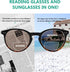Eyekepper Key Hole Style Spring-Hinged Round Bifocal Sunglasses Sunshine Readers Black-Tortoise +2.0...