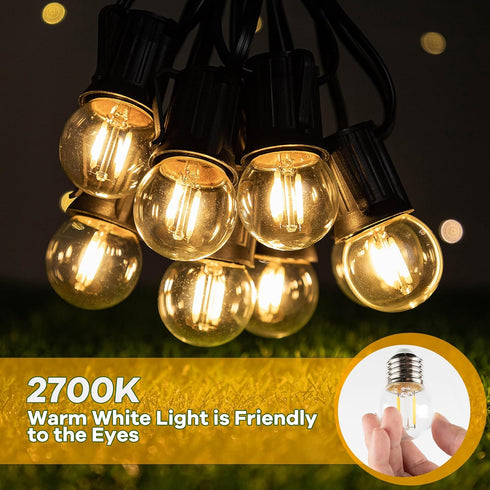 E26 Low Light Bulbs,1Watt G40 Edsion Small LED Light Bulbs Equal to 10w Incandescent,2700k Warm White for Bedside Lights, Wall Lights, Porch Light...