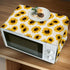 Microwave Oven Top Cover Dustproof Linen Machine Protector Decorative Kitchen Appliance Cover with Side Storage Pockets 11.8x35.4inches Blooming S...