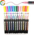 Outline Markers Self-Outline Metallic Markers, 12 Colors Shimmer Markers Double Line Outline Pens for Art, Drawing, Painting, Gift Card, DIY Photo...