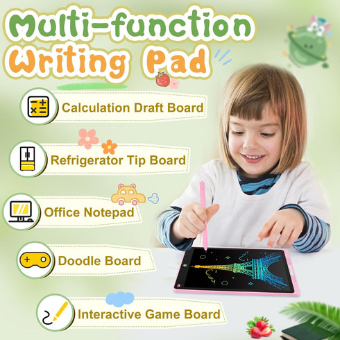 2 Pack LCD Writing Tablet, 10 Inch Educational Drawing Pad Toddler Toys, Doodle Board, Birthday Gifts, Travel Toys for Kids Ages 3 4 5 6 7 8 (Pink...