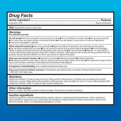Amazon Basic Care Maximum Strength OTC Pain Relief , 4% Lidocaine Patch, 3.9” x 5.5”, 15-Count Box (Previously HealthWise)...
