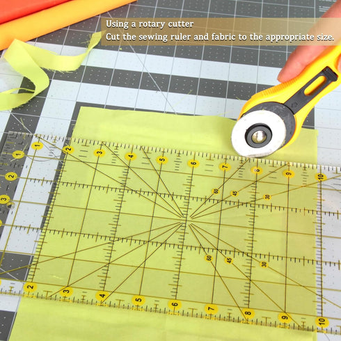 Quilting Rulers, Acrylic Ruler, 6.5 X12 Inch with Non-Slip Rings 15 Pieces for Quilting and Sewing...
