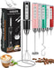 Milk Frother with Stand Rechargeable-Handheld Coffee Frother with 3 Stainless Whisks 3 Speed Adjustable, Electric Whisk Drink Mixer, Foam Maker Bl...