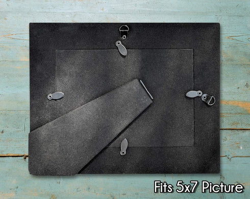Personalized Newlywed Couples 7x5 Leather Picture Frame Engraved Women Mens Wedding Anniversary Husband Wife...