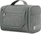 WANDF Large Hanging Toiletry Bag Travel Cosmetic Makeup Organizer Water-Resistant Shower Bathroom Bag for Women and Men (Gray)...