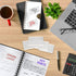 Large Lined Transparent Sticky Notes, 4 Pads 3x5 inch Clear See Through Translucent Self-Adhesive Post Memo Reminder Tabs with Line for Office Wom...
