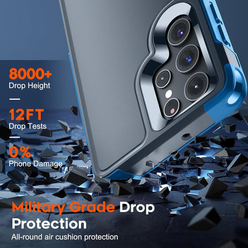 Designed for Samsung Galaxy S22 Ultra Case,12 FT Military Grade Drop Protection,Dual Layer Heavy Duty Protective Phone Case for Galaxy S22 Ultra 6...