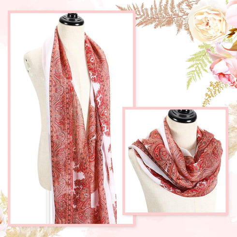 Sureio 6 Pcs Scarves for Women Lightweight Summer Floral Print Pattern Scarf for Women Dressy Long Thin Scarf Shawl(Classic Style)...