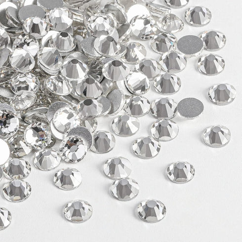 beadsland Flat Back Crystal Rhinestones Round Gems for Nail Art and Craft Glue Fix, Crystal (4.6-4.8mm) SS20/1440pcs...
