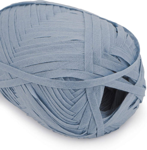 NICEEC 3 Packs Kraft Paper Yarn- Soft Raffia Ribbon Yarn for Crocheting & Knitting, Polyester, DIY Weaving - Total 474yds, 5.3oz - Light Blue...