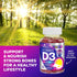 Vitamin D3 Gummy Vitamins Extra Strength 5000 IU (125 mcg) High Potency Vita D Gummies Dietary Supplement - Bone, Teeth, Muscle & Immune Support, ...