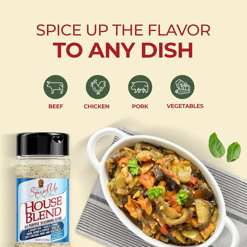 Spiced Up by Chef Calvin - All Purpose Seasoning with Natural Herbs & Spices 6 oz/170 g- Savory Chef's Blend for Meat & Veggies - Versatile & Comp...