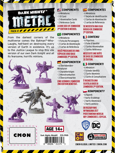 Zombicide Dark Night Metal Pack #1 - Battle The Batman Who Laughs and His Horrific Minions! Cooperative Strategy Board Game, Ages 14+, 1-6 Players...