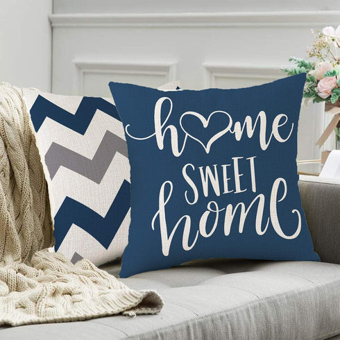 Hexagram Light Blue Geometric Pillow Covers 16x16 Set of 4,Decorative Couch Pillow Cover for Sofa, Cushion Pillow Case for Sofa Couch Indoor Outdo...