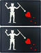 JBCD Pirate Edward Teach Flag Patch Blackbeard Pirate Tactical Patch - PVC Rubber Hook and Loop Fastener Patch, 2 Pack...