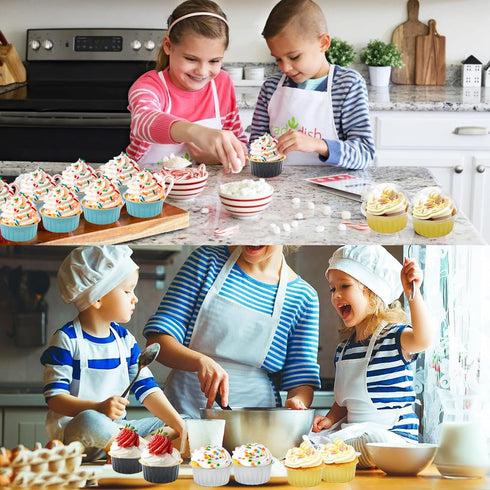Disposable Ramekins, Gold 30pcs 5oz Mini Aluminium Foil Baking Cups with Lids Creme Brulee Cupcake Liners, Desert Cheesecake Pans Flan Molds for P...