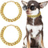 2 Pieces Dog Link Chain Gold Necklace Chain for Dogs ABS Plastic Dog Golden Collar Chain Puppy Costume for Dogs (10 Inch (25+7 cm))...