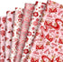 JarThenaAMCS 12 Sheets Valentine's Day Wrapping Paper Groovy Hippie Gift Wrap Paper Bulk Folded Flat Red Pink DIY Craft Art Paper for Birthday Wed...