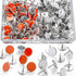 200 Pack White and Orange Reflective Tacks Trail Marking Tacks Glow Tacks Reflective Trail Markers Hunting Reflector Tacks Mark Trail Reflective T...