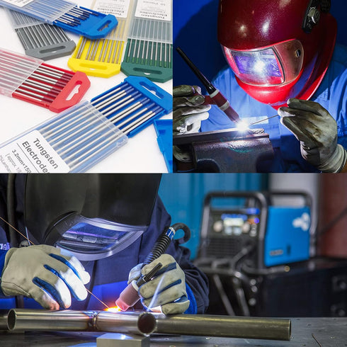 TIG Welding Tungsten Electrodes 2% Thoriated Welding Rods 3/32” x 7” 10-Pack Red...