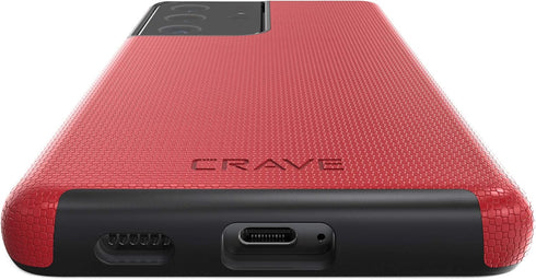 Crave Dual Guard for Galaxy S21 Ultra Case, Shockproof Protection Dual Layer Case for Samsung Galaxy S21 Ultra, S21 Ultra 5G (6.8 inch) - Red...