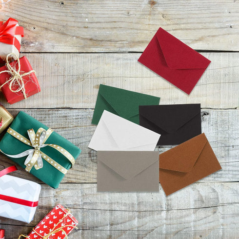 PATIKIL Mini Envelopes, 20 Pack Small Gift Card Holders Business Invitation Envelope for Wedding Birthday, Red...