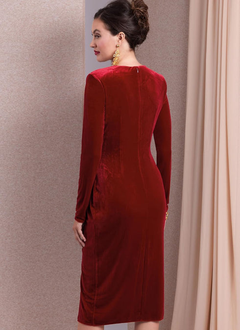 Vogue Misses' Lined Knit Dress Sewing Pattern Packet, Sizes 6-8-10-12-14, Multicolor...