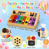 Autism Sensory Montessori Toys for 1 Year Old, Toddlers Busy Board for 1 2 3 4 Year Old, Wooden Switch Button Musical Mini Piano Key with LED Ligh...