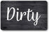 Black & White Wood Clean Dirty Magnet for Dishwasher, Reversible Dishwasher Magnet Clean Dirty Sign, Magnetic Dish Washer Sign Indicator, Rustic F...