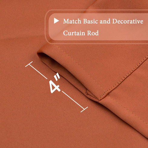 H.VERSAILTEX Thermal Insulated Tie Up Window Shade Light Reducing Curtains for Kitchen, Rod Pocket Panel - 42" Wide by 63" Long - Orange...