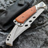 DOOM BLADE Long Blade Pocket Folding Knife - Sharp Survival Work Knives-Foldable Large Knife with Rosewood Handle,Gift for Dad Husband,for Hunting...