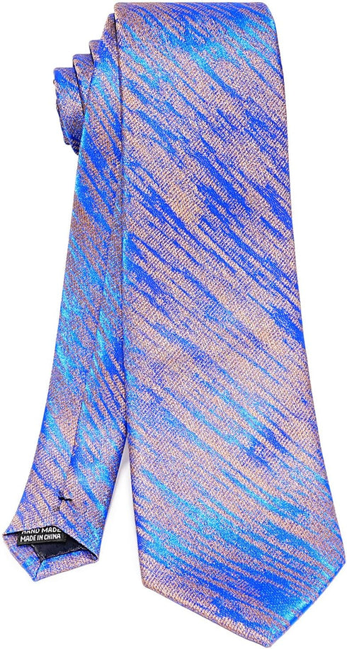 Mens Tie and Pocket Square Set, Silk Tie Handkerchief Cufflinks and Clip Set for Men...